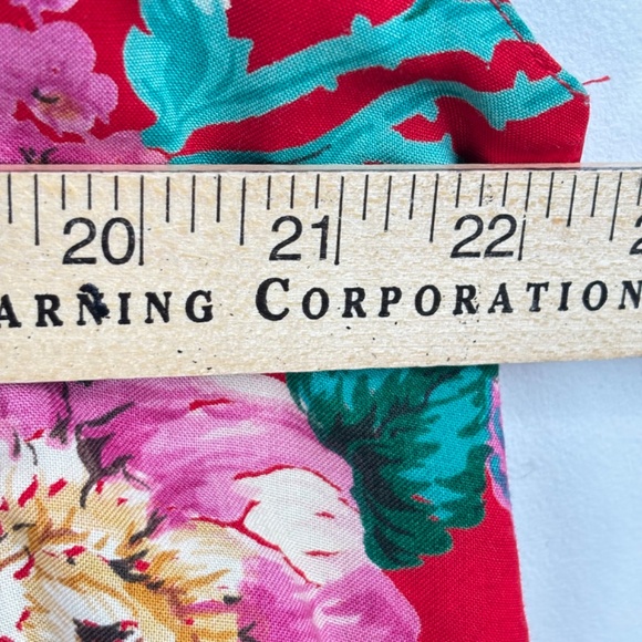 VTG 90s Carole Little Patchwork Vest 4 Plaid Holiday Floral Cottage Retro Button - Picture 9 of 10